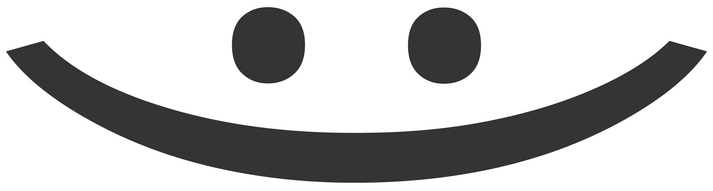 image of DARB: an emoticon smiley face made of a colon and a single parenthesis, flipped upright so the smile extends laterally and the eyes are above it